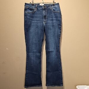 Wrangler High Rise Bold Boot Dark Wash Bootcut Jeans Size 12 x 30